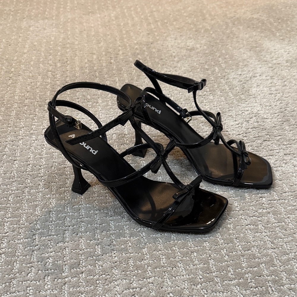 Abound Black Strappy Heels